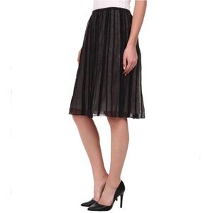 NIC+ZOE BATISTE FLIRT SHEER LAYERED SKIRT BLACK SIZE 10